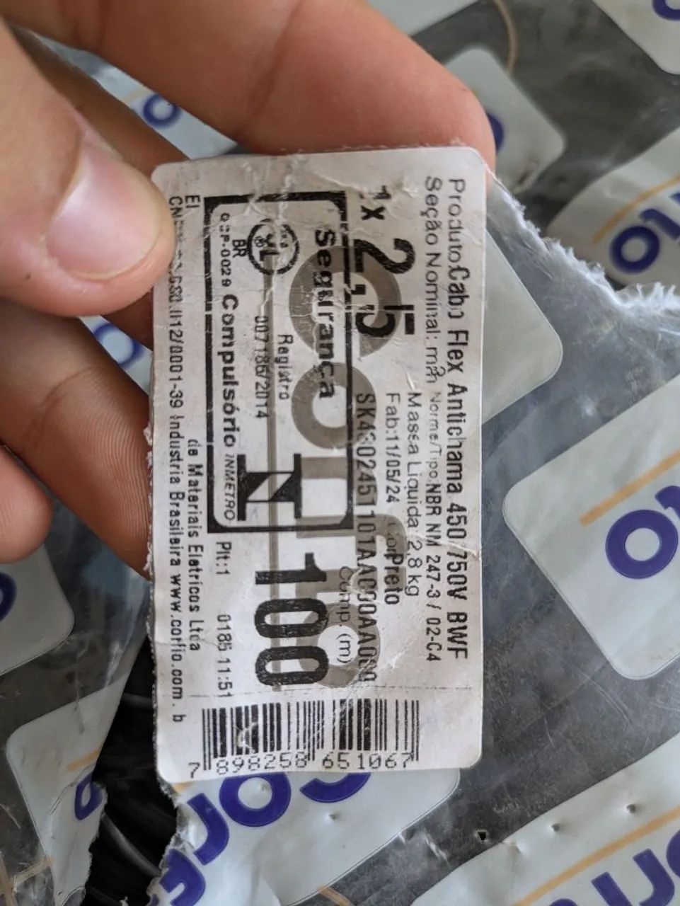 2 rolos 100m Fio de cobre 2,5mm2  - Foto 2