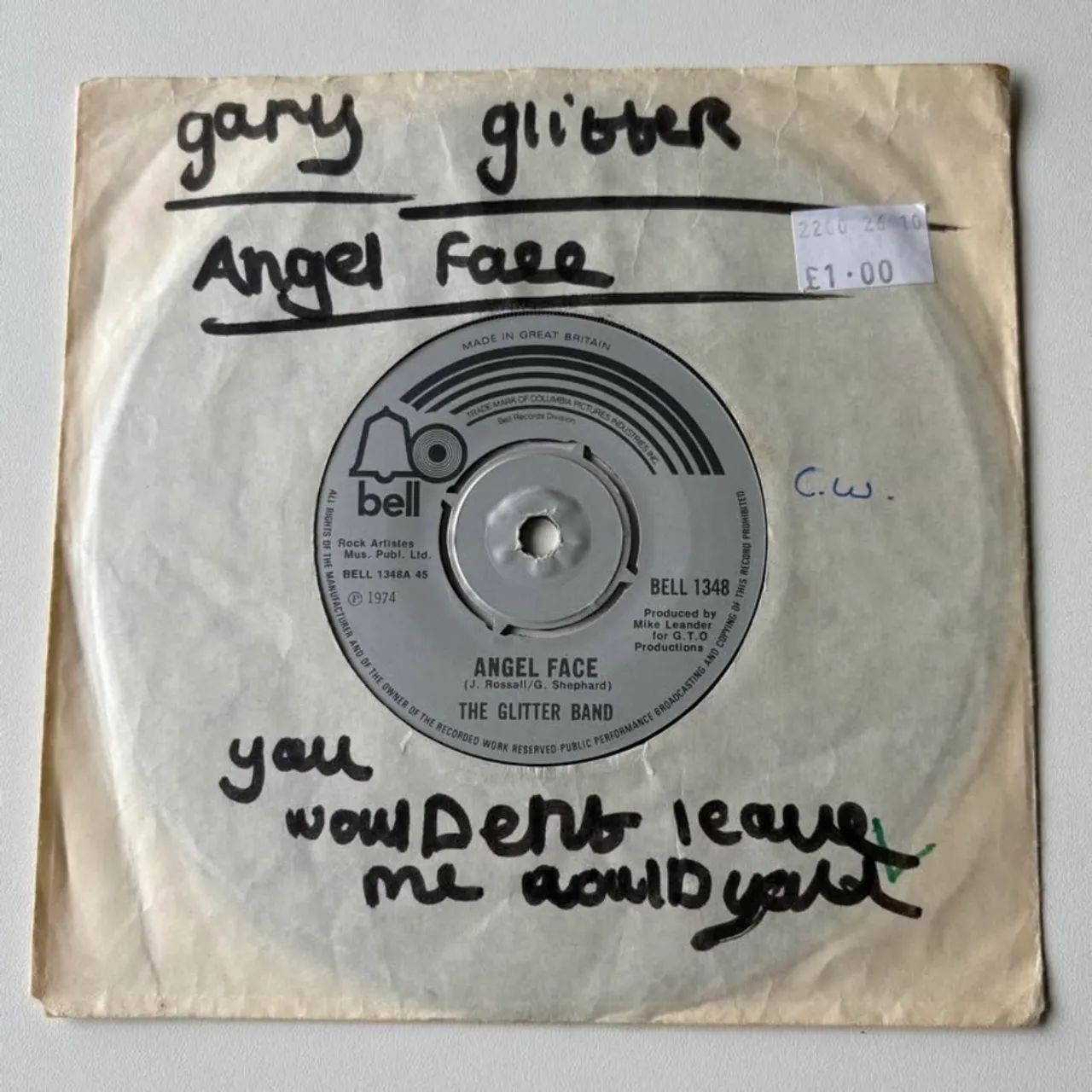 The Glitter Band Angel Face Vinil Compacto Importado Inglaterra - Foto 6