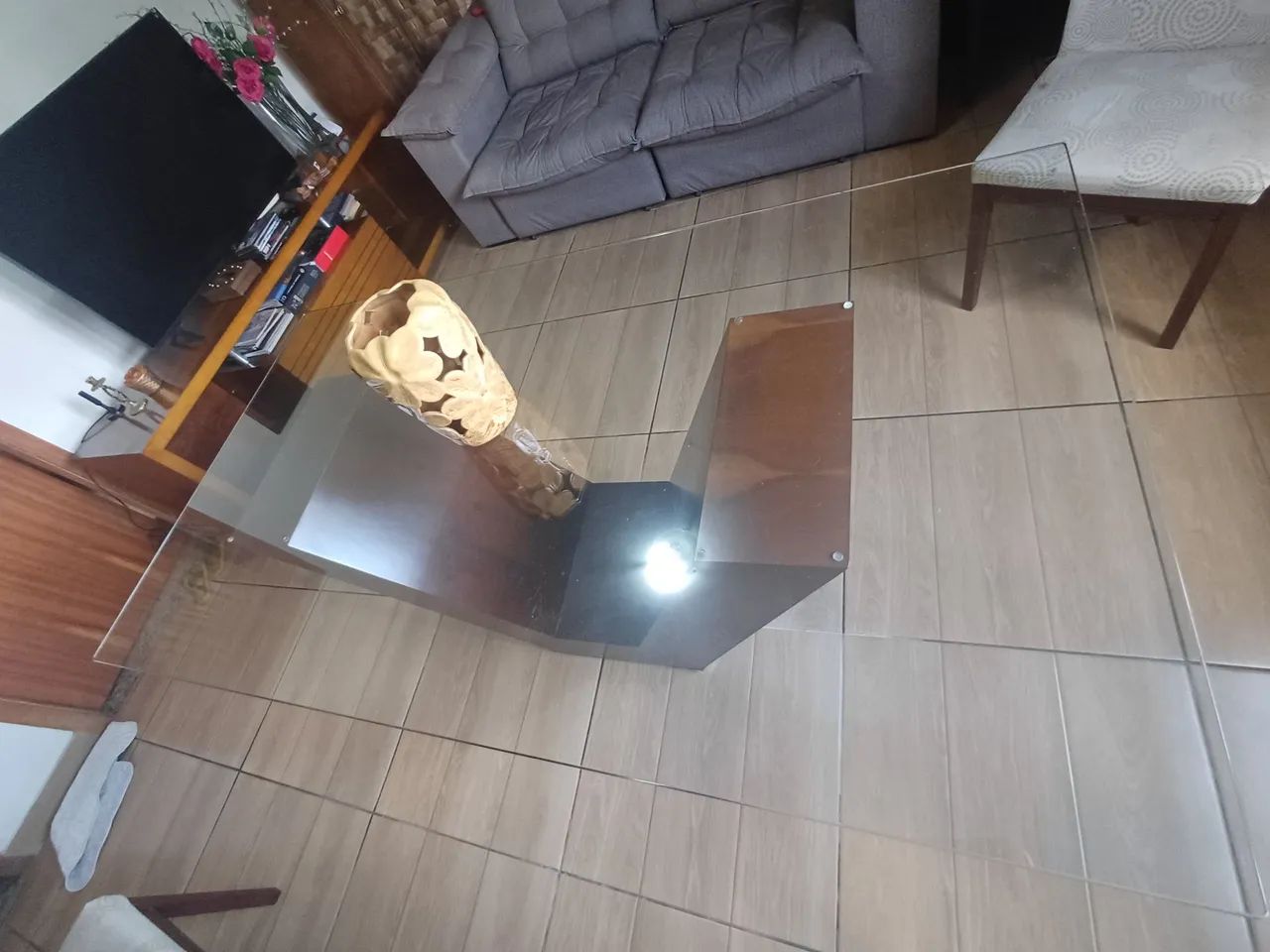 Mesa de jantar com tampo de vidro temperado  - Foto 2