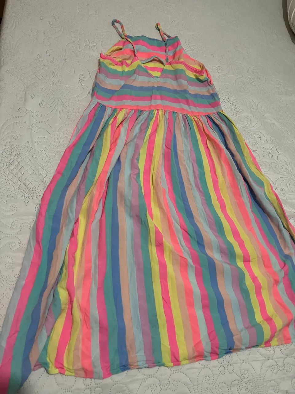 Vestido listrado menina  - Foto 4