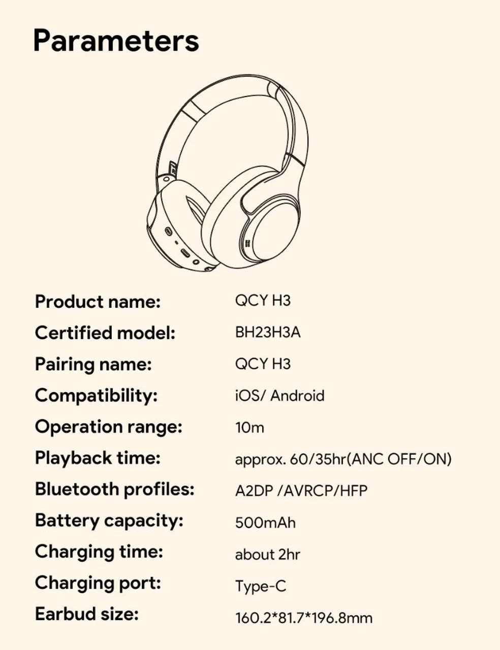 HEADPHONE QCY H3 ANC BLUETOOTH - Foto 3
