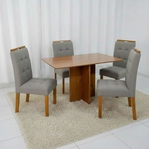 MESA AMADEIRADA SALINAS 4 CADEIRAS - PAGUE SÓ NA ENTREGA! - Foto 5