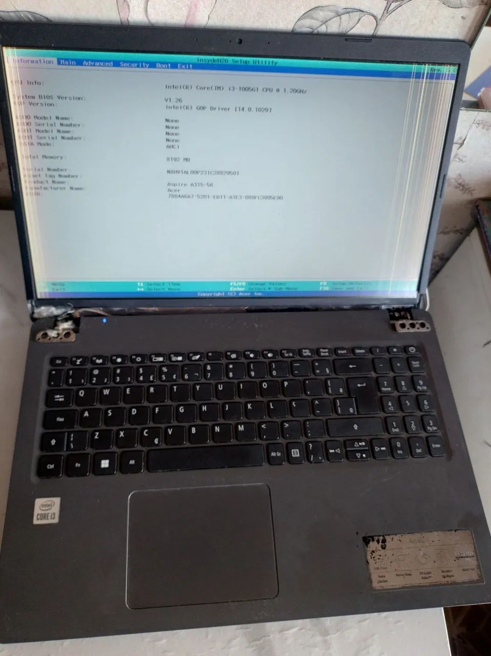 Notebook Acer i3 10 Ger 8 ram para conserto leia  - Foto 3