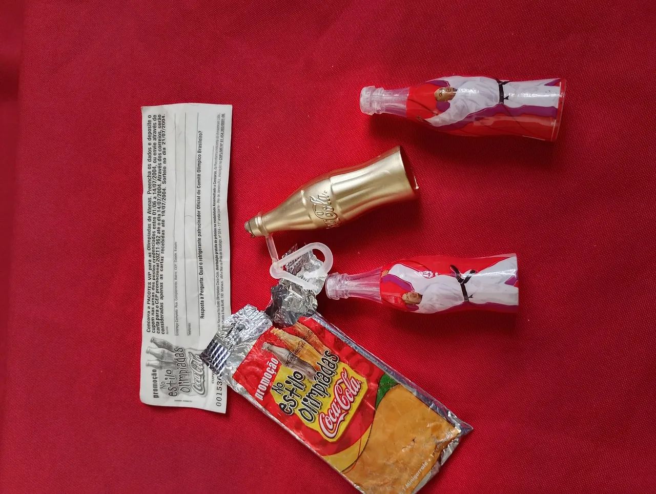 Kit de miniatura da garrafa de coca cola olimpíada de 2004