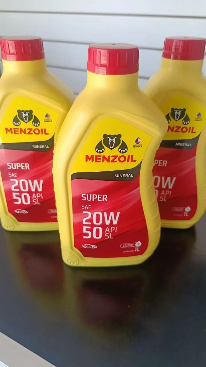 Óleo Menzoil 20W50 API SL Mineral 1L Original - Peças para carros