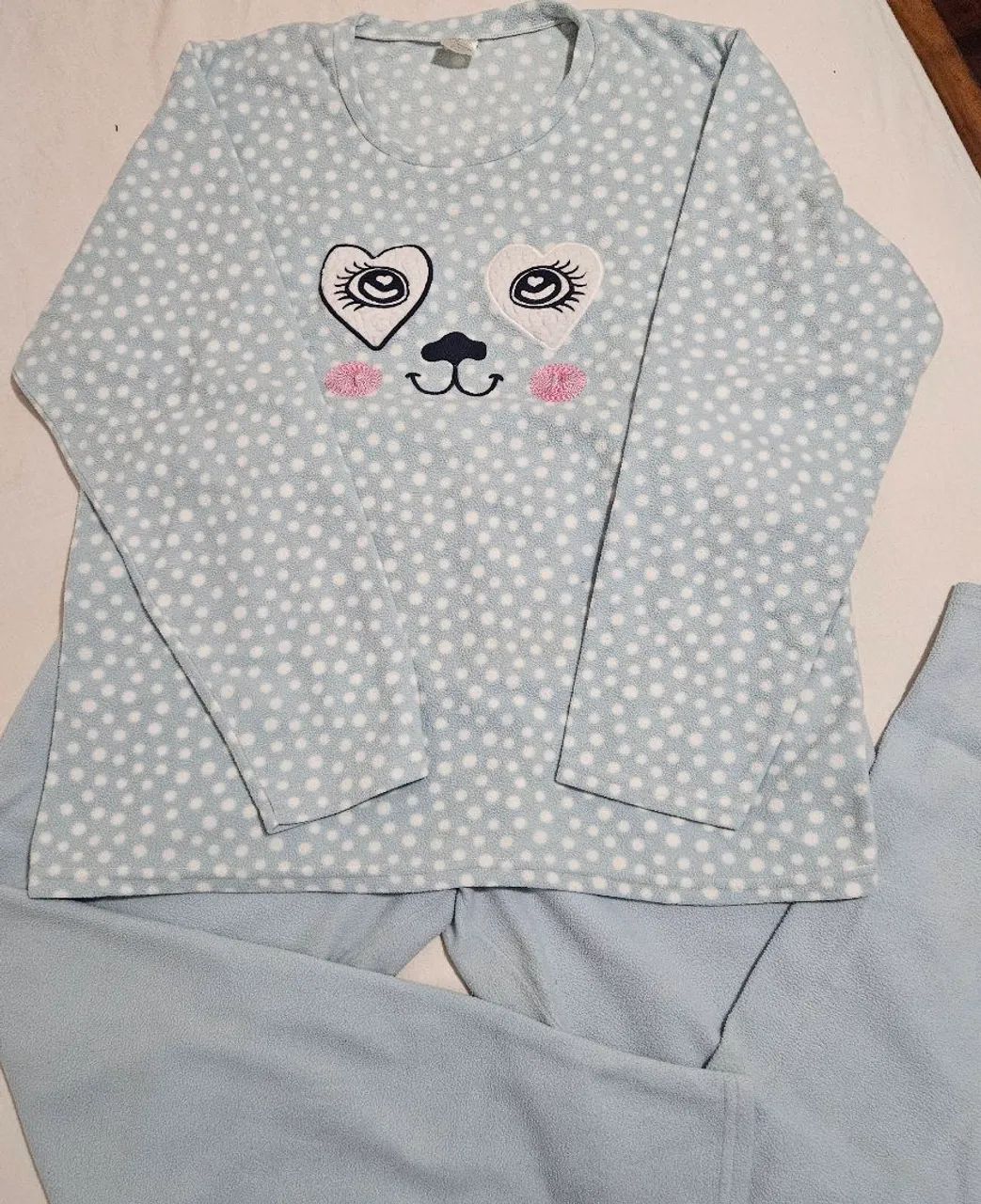 Pijama de lã batida feminino