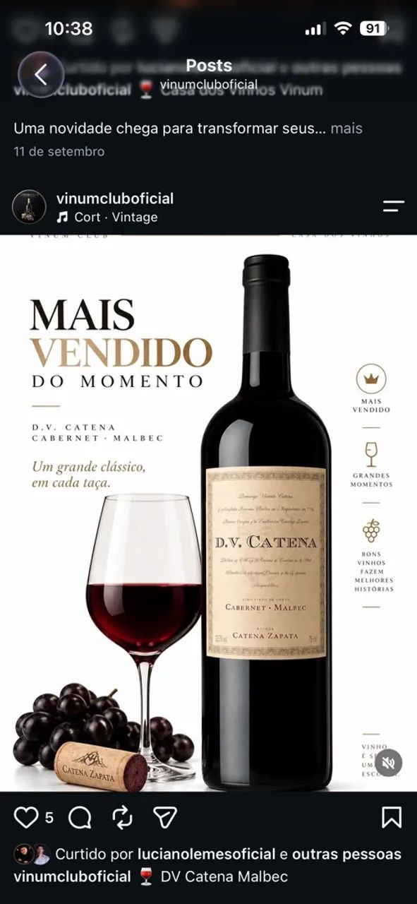 Vinhos importados 