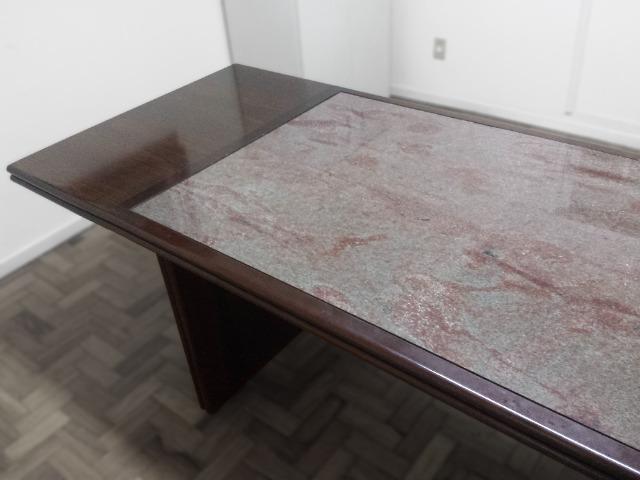 Mesa de Reunião em Madeira e Granito - Foto 3