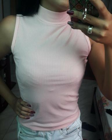 Regatinhas com bojo, blusinhas com gola alta, body, T-Shirts - Foto 4