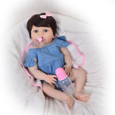 Bebê Reborn Boneca Realista Corpo De Silicone 57 Cm Menina Frete Grátis