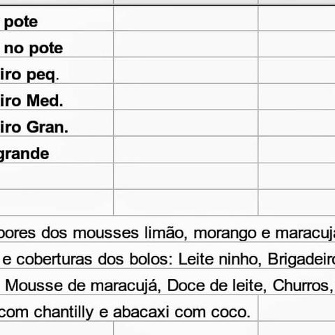 Bolos e doces