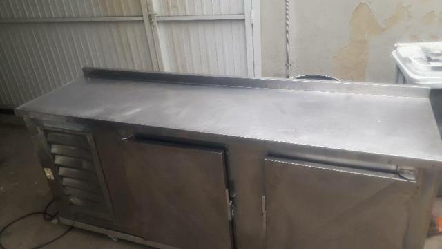 Balcão refrigerado todo em inox