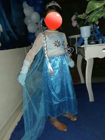 Vestido Elsa Frozen TAM 5 anos