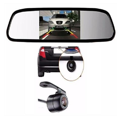 Espelho retrovisor com tela lcd 4,3 + câmera de ré universal,novos - Foto 3