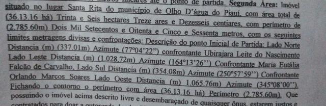 Vendo 36 hectares e 2 lotes com 60mts² LEIAM A DESCRIÇÃO