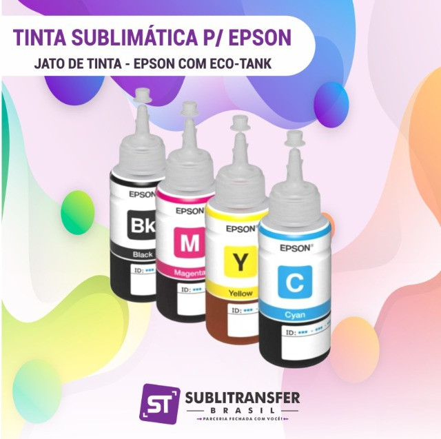 Tinta Sublimáica SubliTransfer Epson L355 L365 L375 L395 L396 L1300 L800 L805 L3110 L3150