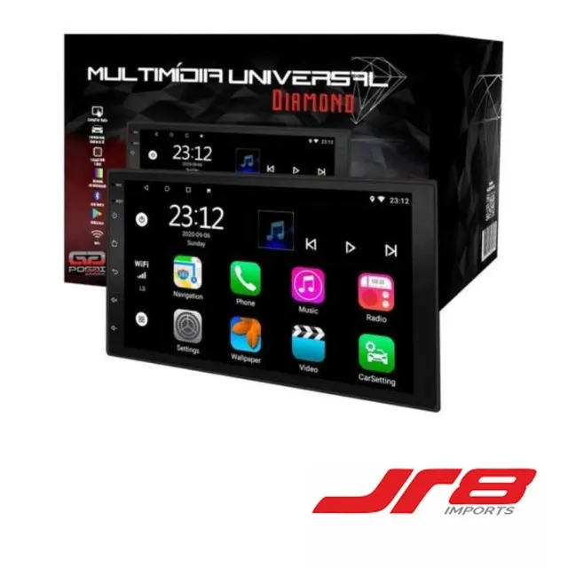 Loja MP Imports: Central Multimídia Android Universal 9" Polegadas JR8 Diamond IPS