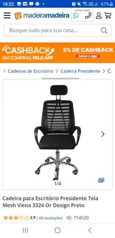 HERANÇA DE EX MARIDO. Vendo cadeira de escritório nova. 