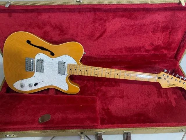 Guitarra Condor Telecaster Thinline Ctx200a Ambar - Foto 5