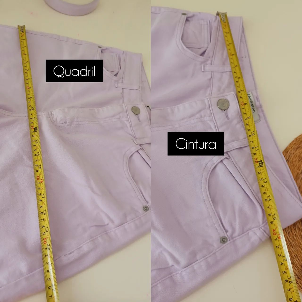 Calça Mom 42 + Tiara lilas novos  - Foto 3