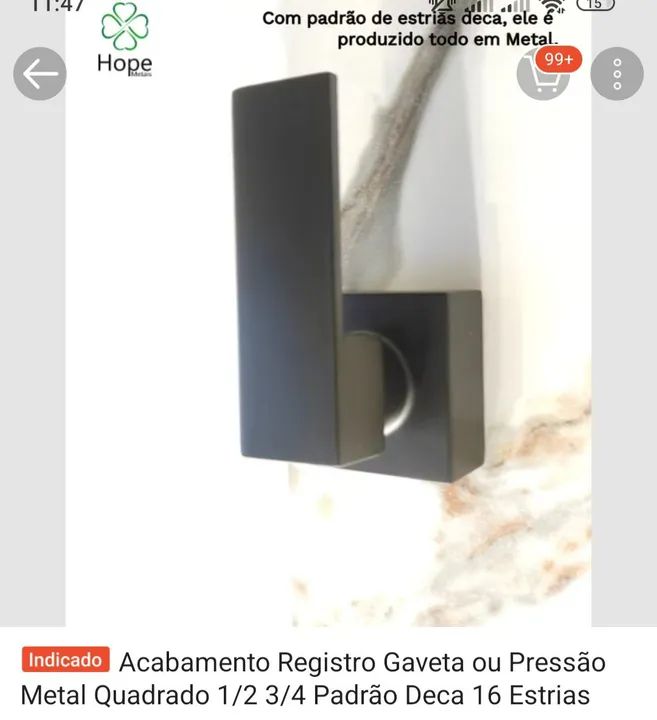 Acabamento de registro 