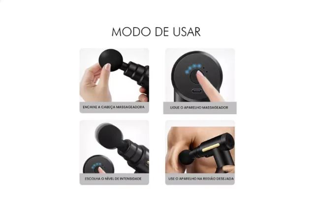 Massageador elétrico portátil, de altíssima qualidade - Foto 5