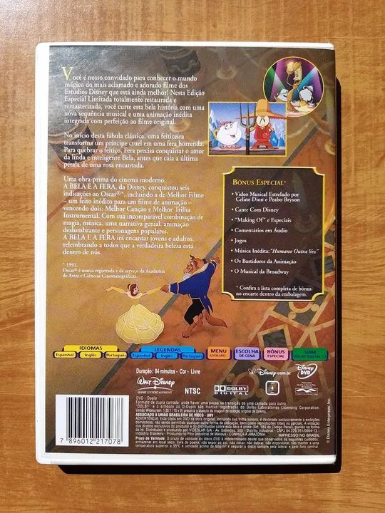 DVD Duplo edição especial limitada A Bela e A Fera da Disney  - Foto 2