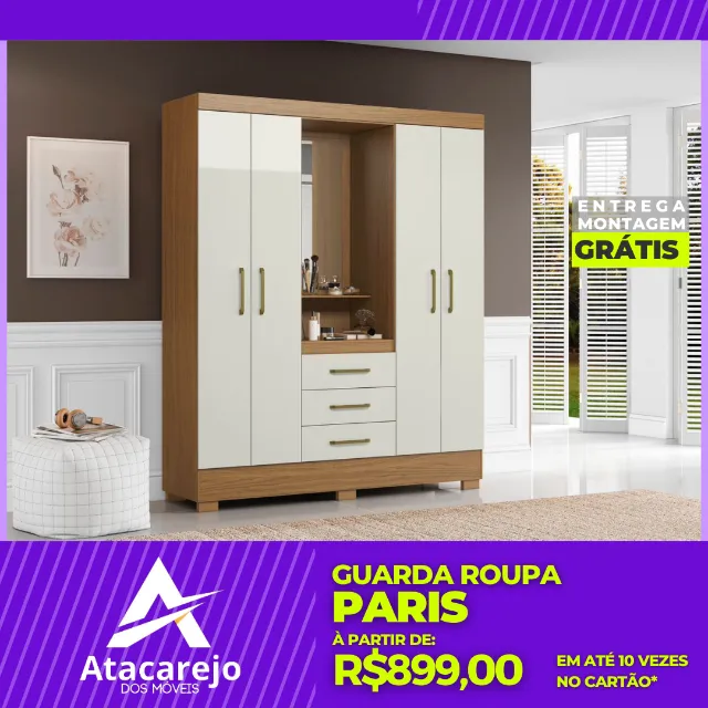 Guarda Roupa Solteiro Entrega e Montagem Gratis