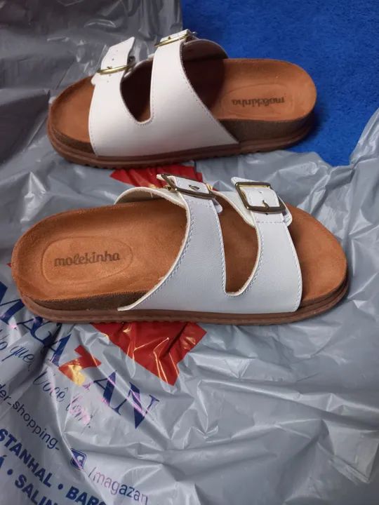 Sandália Molekinha branca - Tamanho 28 - Foto 3