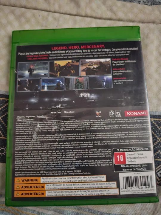 Jogo Metal Gear Solid V: Ground Zeroes Xbox One usado - Foto 2