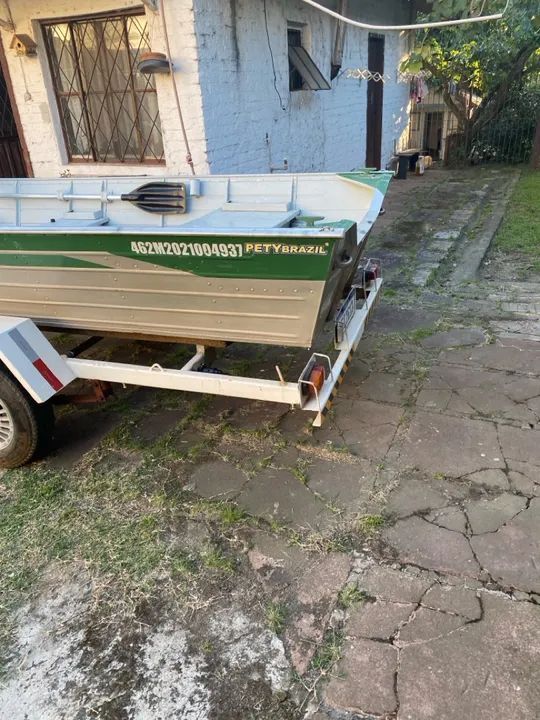 Barco alumínio com carreta rodoviária - Foto 2