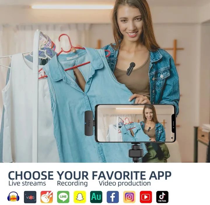 Microfone Lapela fifine M6 Tipo C Sem fio - Foto 4