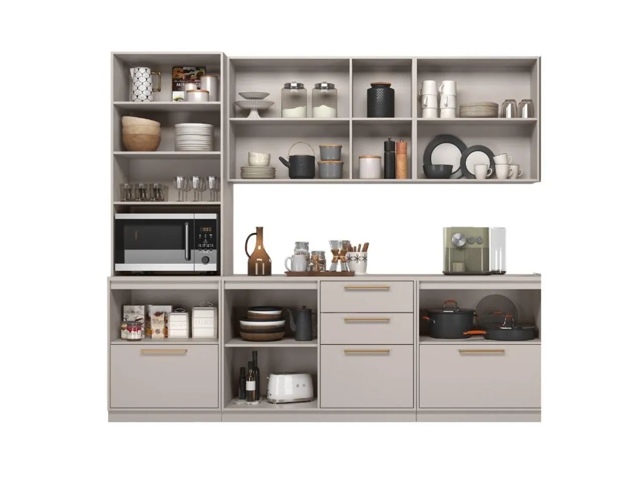Cozinha Completa Essence 5 peças - Fendi/Cedro l65 - Foto 2