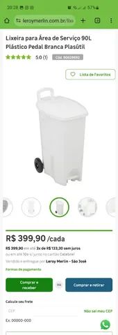  Lixeira de 90litros - Foto 3