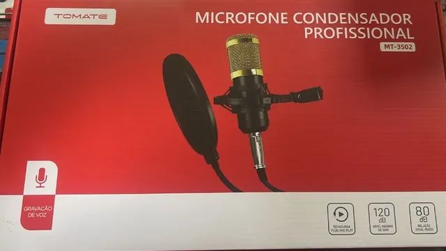 Microfone Condensador Podcast Lives Profissional MT-3502 Tomate