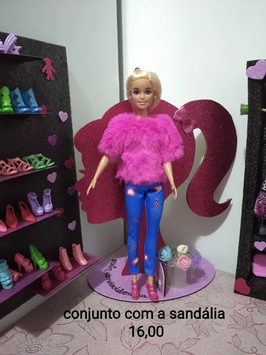 Roupa Barbie com vestido e sapato - Foto 6