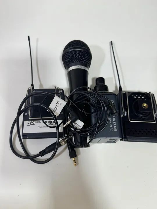 Kit microfone lapela e mão sennheiser ew100 G2  com protetor/transmissor mic mão perfeito  - Foto 2