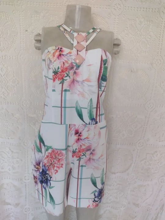 Macaquinho Branco estampado 