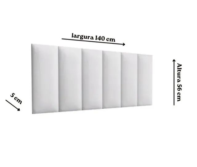 Cabeceira em suede Cama Casal Box 1,40m - Foto 2