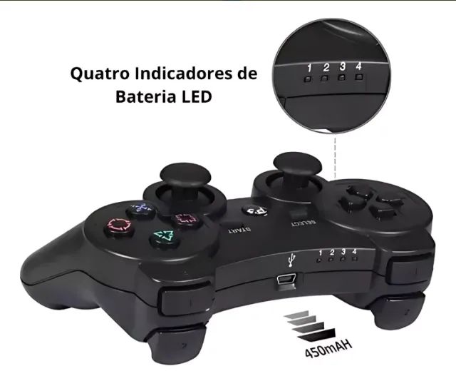 Controle Sem Fio Compatível Com Ps3 Manete - Foto 2