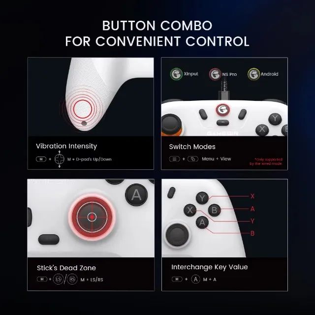 GameSir-Controle Gamepad sem fio, Bluetooth, Dongle, Switch, Android, PC, IOS, Steam - Foto 4