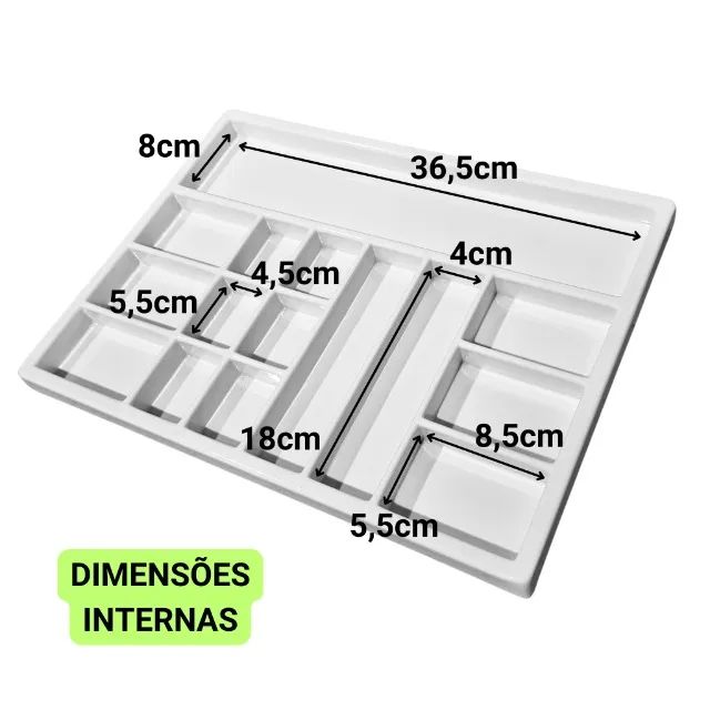Bandeja Divisória Poliestireno Para Mesa Auxiliar Gaveteiros - Foto 5
