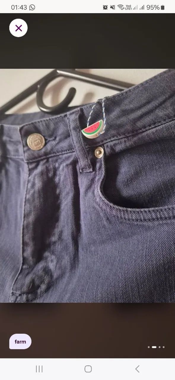 Calça Flare Jeans Azul Escuro - Foto 3