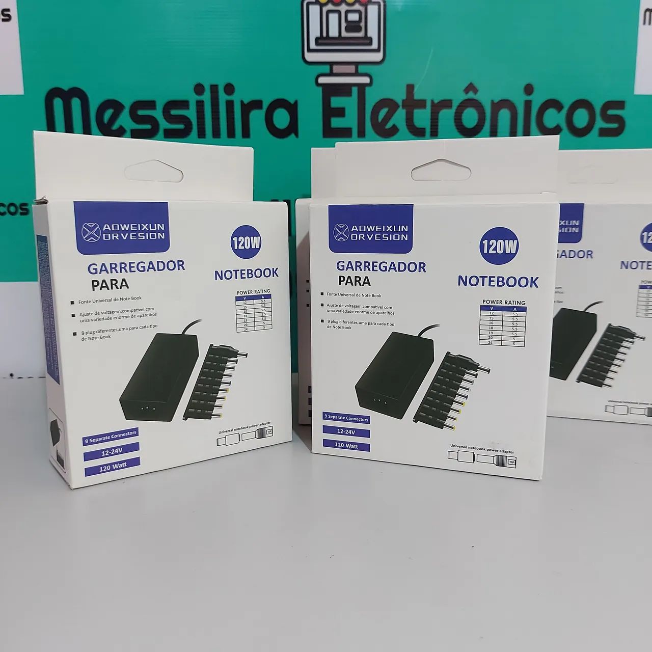 Fonte Carregador Notebook Universal 120W 9 Pontas