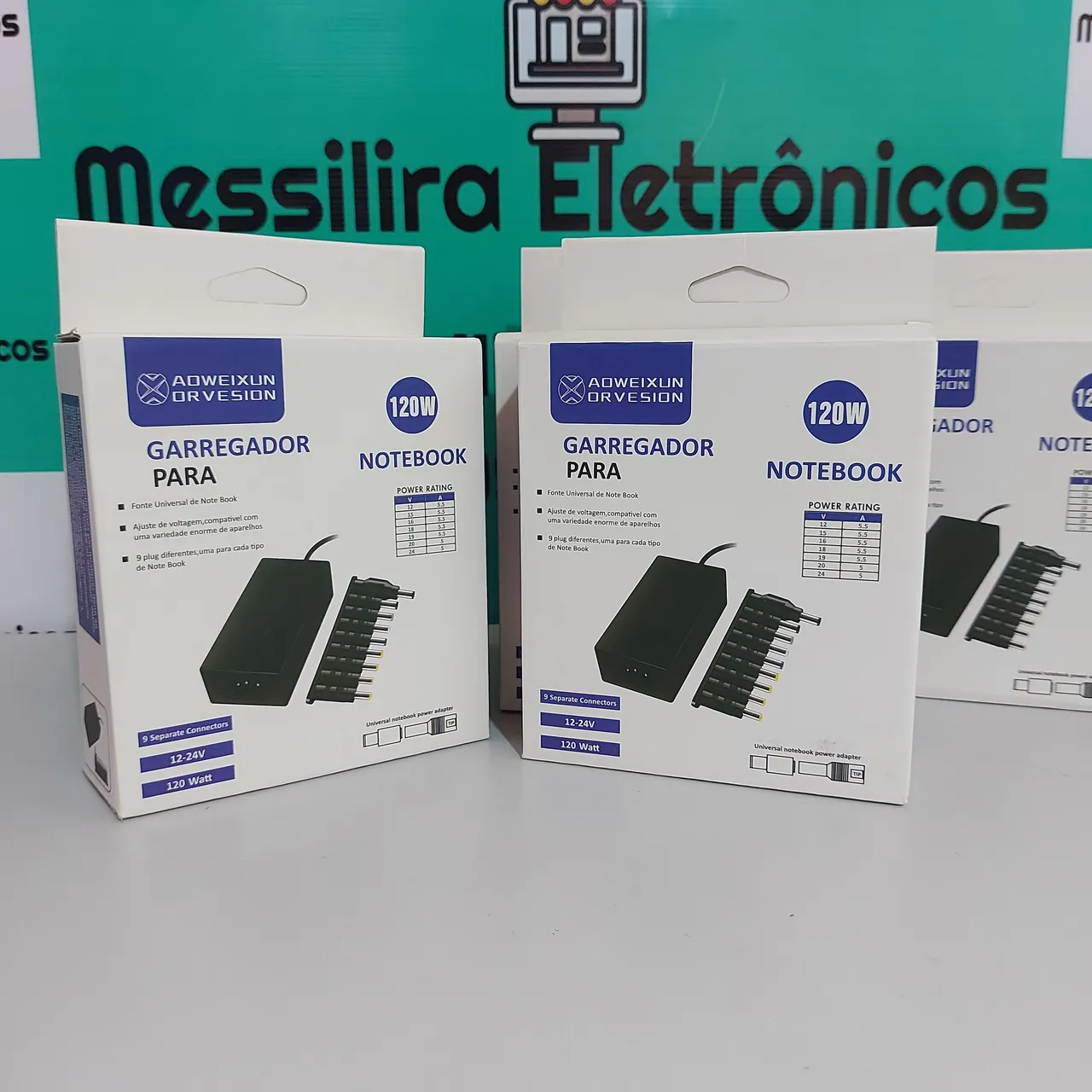 Fonte Carregador Notebook Universal 120W 9 Pontas