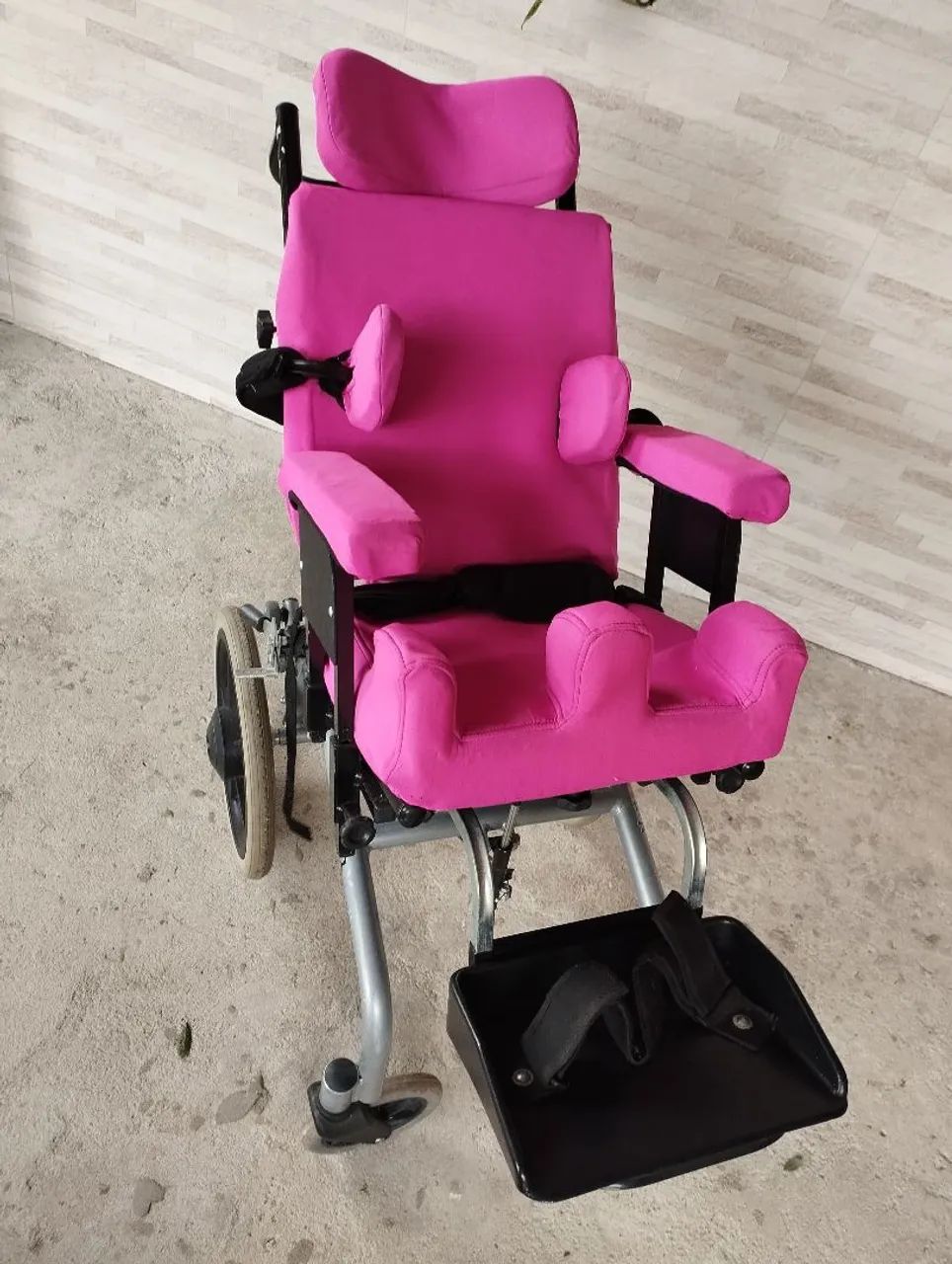 Cadeira de Rodas Infantil - Rosa - Foto 3
