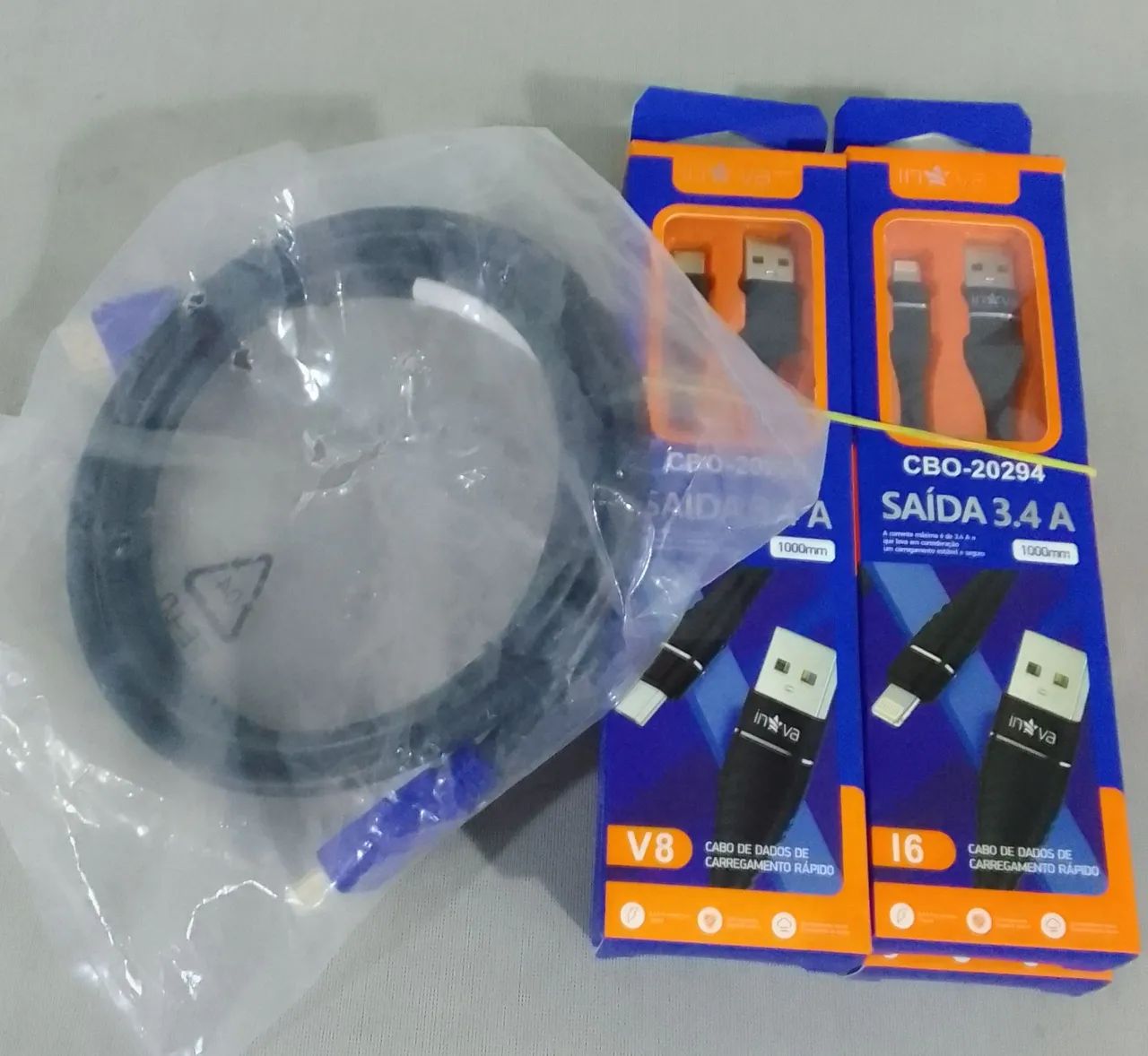 Kit cabos Hdmi, Usb Tipo C + V8