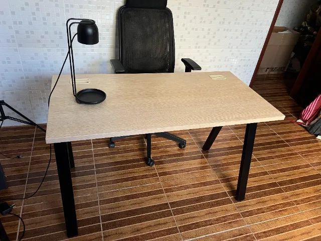 Mesa de escritório Home Office Cavalete Riccó 120x60 cm - Foto 3