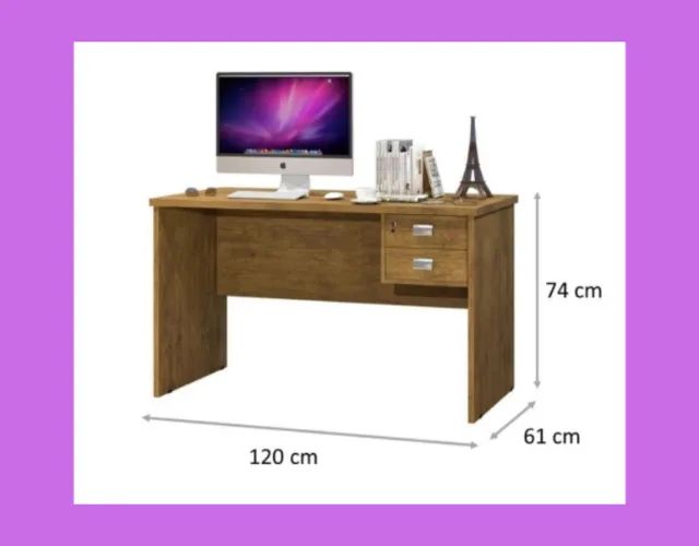 Escrivaninha com 2 Gavetas e Chave (SUPER PROMOÇÃO PEGUE E LEVE)!!! - Foto 3