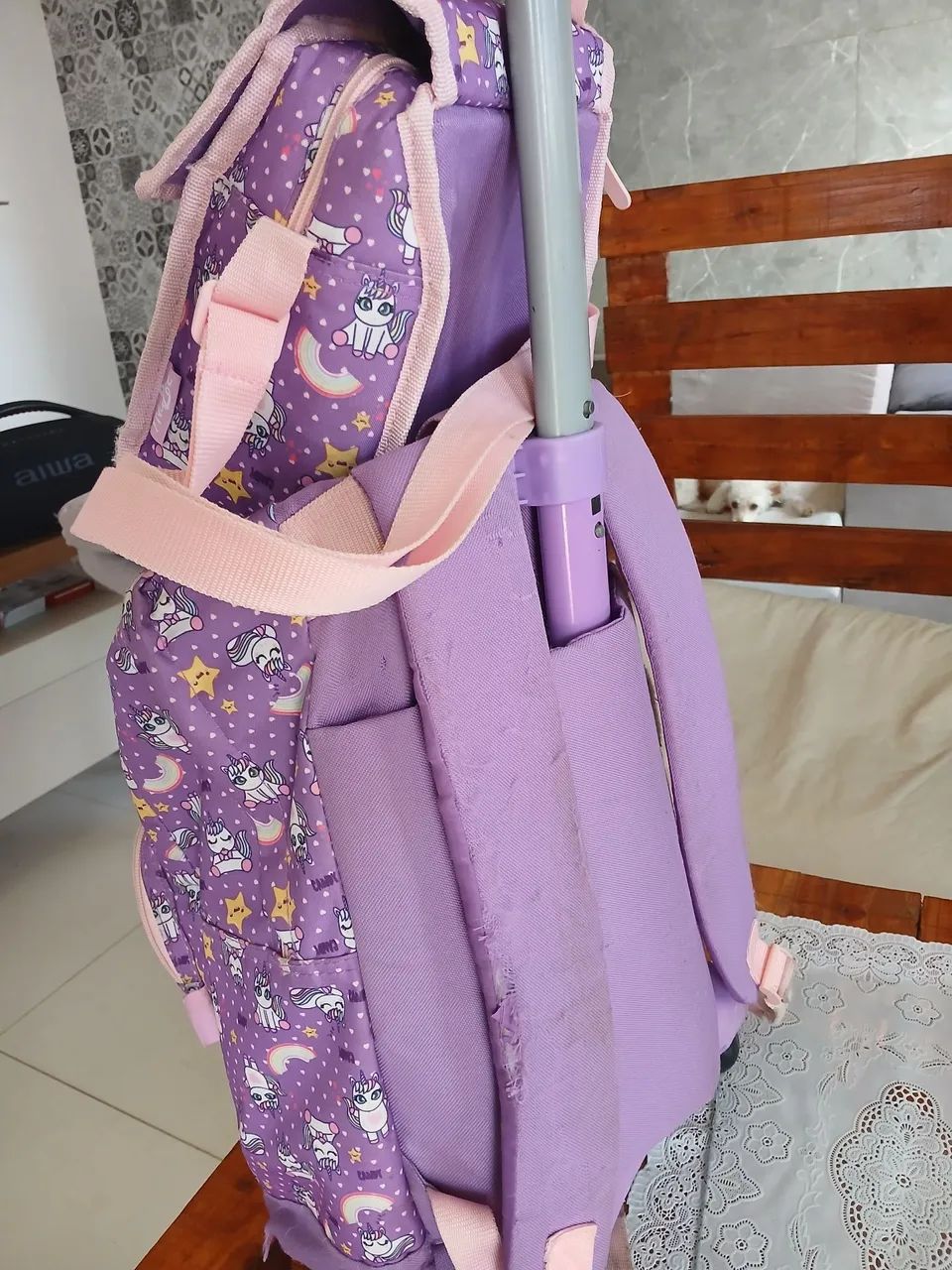 Kit Mochila de Rodinhas e lancheira - Foto 2